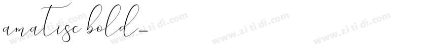 amatisc bold字体转换